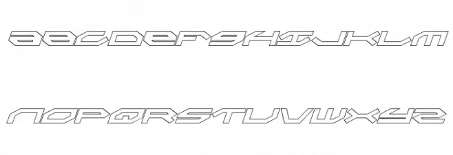 Taskforce Outline Italic Шрифта ВЕРХНИЙ