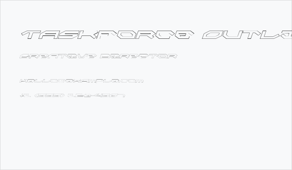 Taskforce Outline Italic Business Card