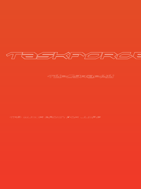 Taskforce Outline Italic Poster