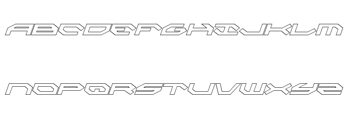 Taskforce Outline Italic Font LOWERCASE