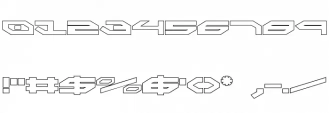 Taskforce Outline Font OTHER CHARS