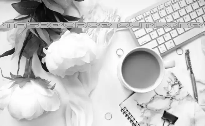 Taskforce Outline Font examples