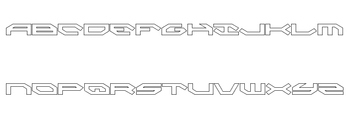 Taskforce Outline Font LOWERCASE