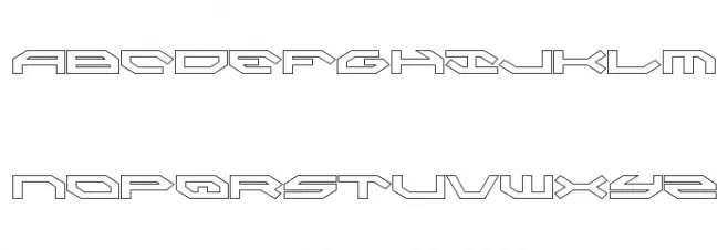 Taskforce Outline Font LOWERCASE