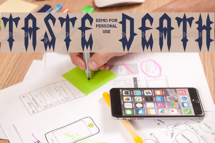 Taste death Font examples