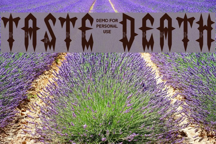 Taste death Font examples