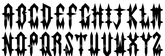 Taste death Font LOWERCASE