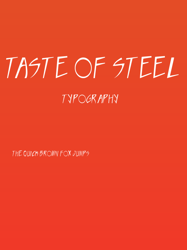 Taste of steel Poster