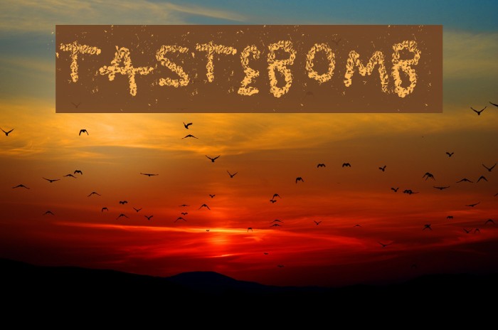 TasteBomb Font examples