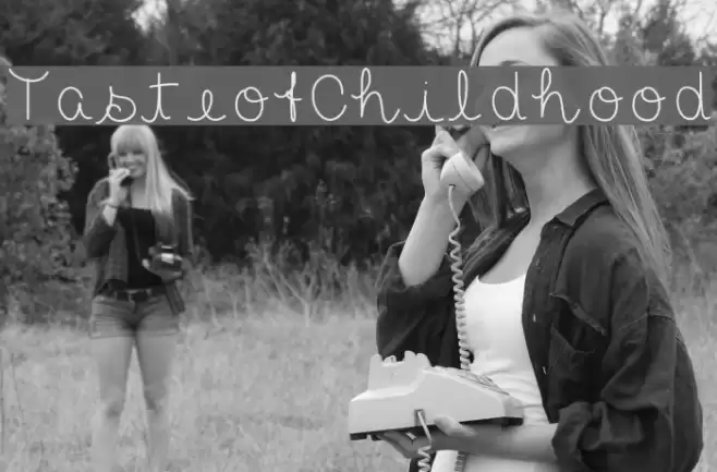 TasteofChildhood Font examples