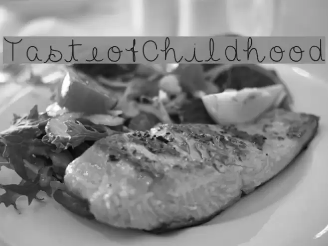 TasteofChildhood Font examples