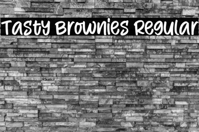 Tasty Brownies Regular Font examples