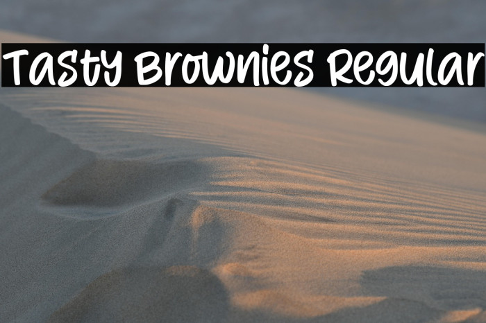 Tasty Brownies Regular Example 3