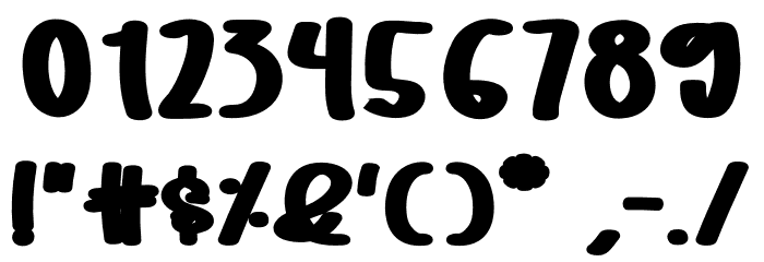 Tasty Food Bold Font OTHER CHARS
