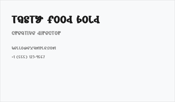 Tasty Food Bold Business Card