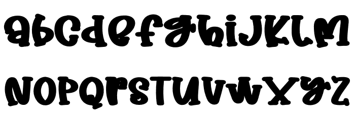 Tasty Food Bold Font LOWERCASE