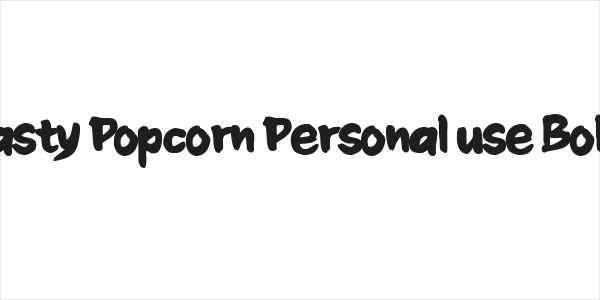 Tasty Popcorn Personal use Bold Logo