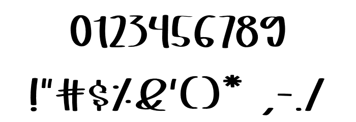 TastyFoodRegular Font OTHER CHARS