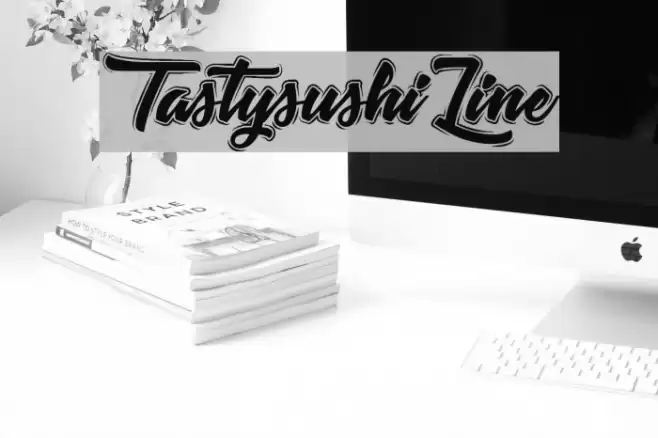 TastysushiLine Font examples