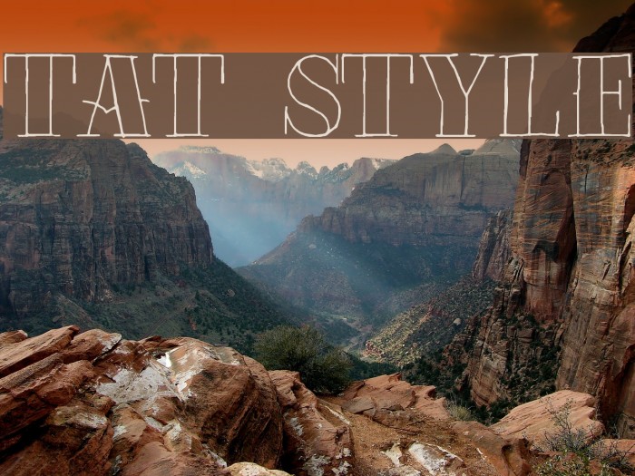Tat Style Font examples