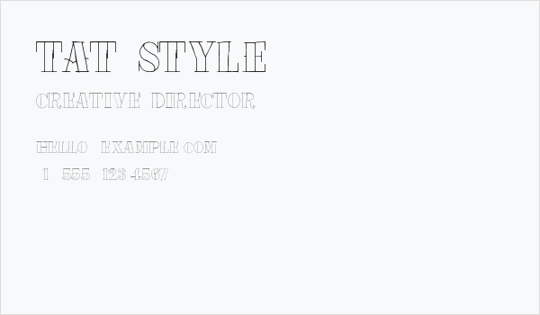 Tat Style Business Card