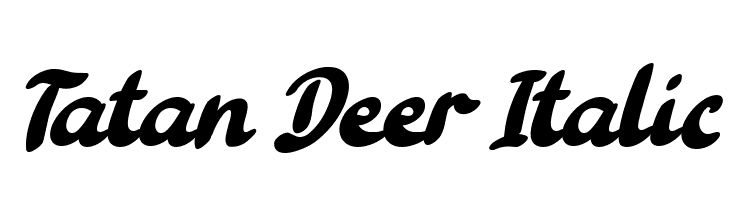Tatan Deer Italic  font caratteri gratis
