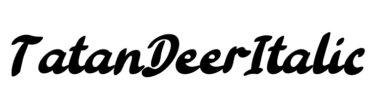 Tatan Deer Italic  Frei Schriftart Herunterladen