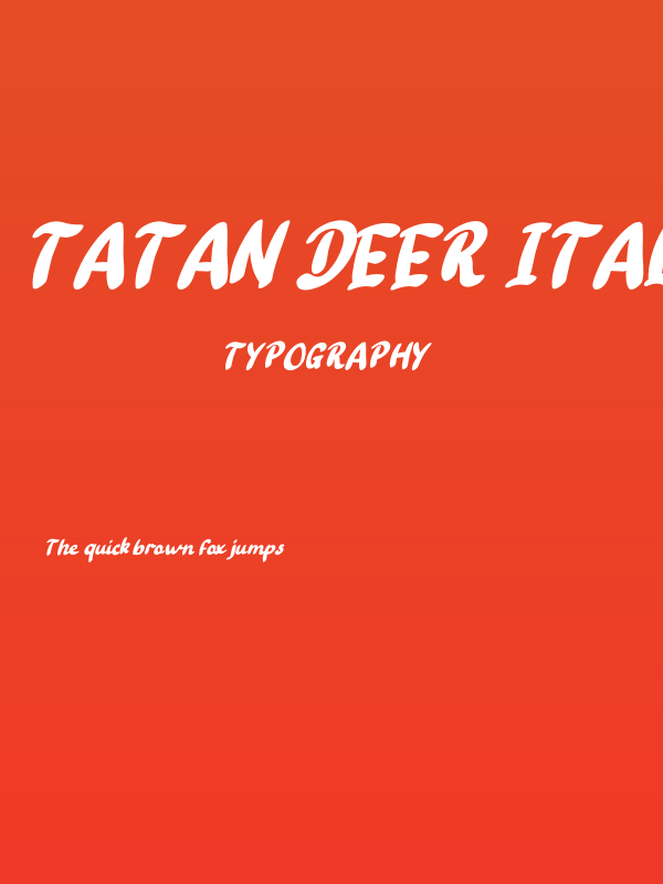 Tatan Deer Italic Poster