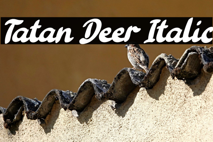 Tatan Deer Italic Example 3