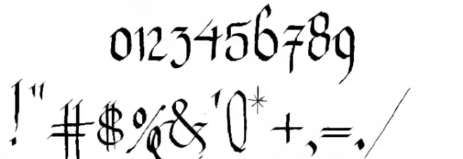 Tate Divine Font OTHER CHARS