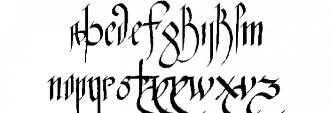 Tate Divine Font LOWERCASE