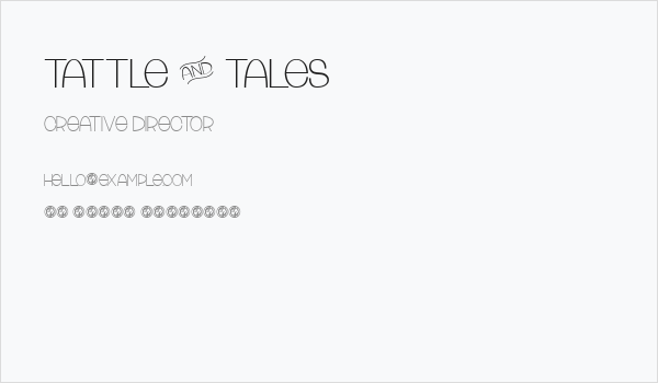 Tattle & Tales Business Card