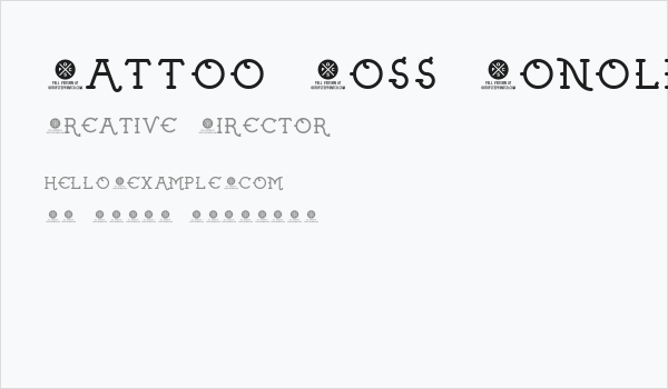 Tattoo Boss Monoline Demo Business Card