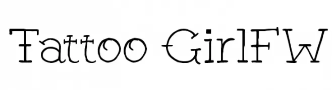 Tattoo GirlFW  Frei Schriftart Herunterladen