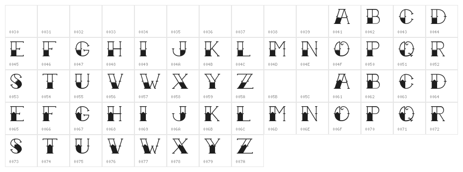 Tattoo Ink Character Map