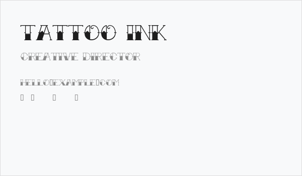 Tattoo Ink Business Card