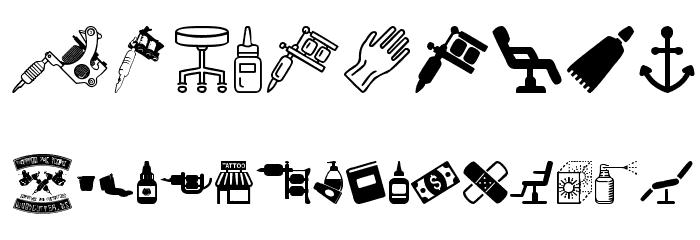 Tattoo Pro Icons Font OTHER CHARS