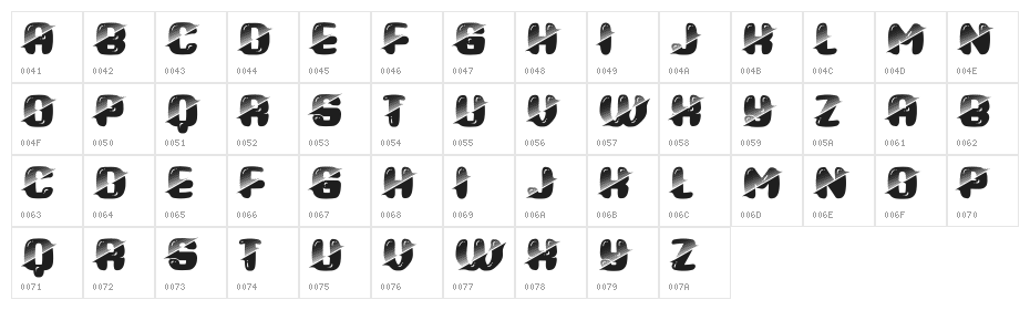 Tattoo Regular Character Map