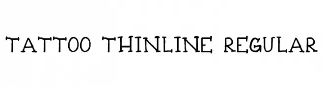 Tattoo Thinline Regular  フリーフォントのダウンロード