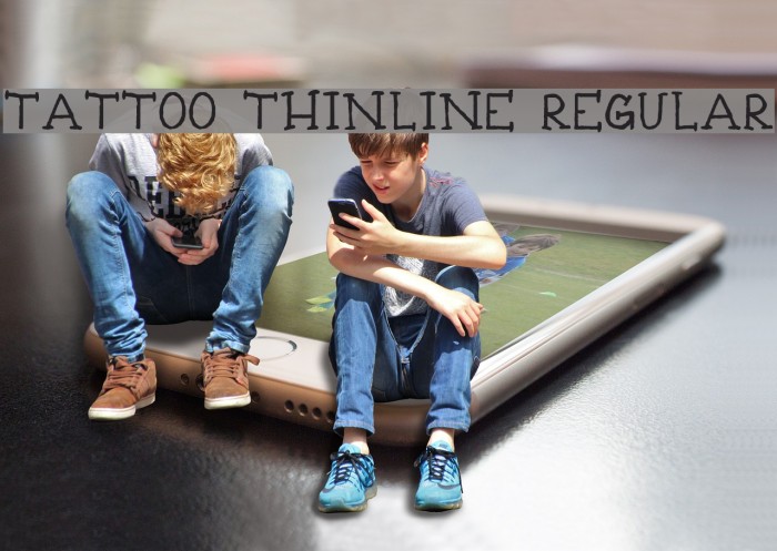 Tattoo Thinline Regular Font examples
