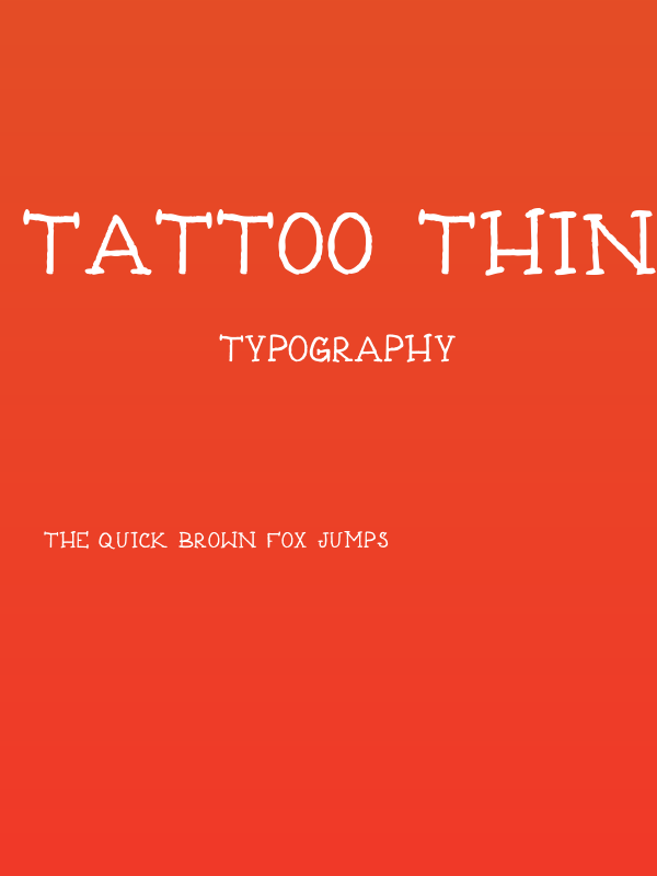 Tattoo Thinline Regular Poster