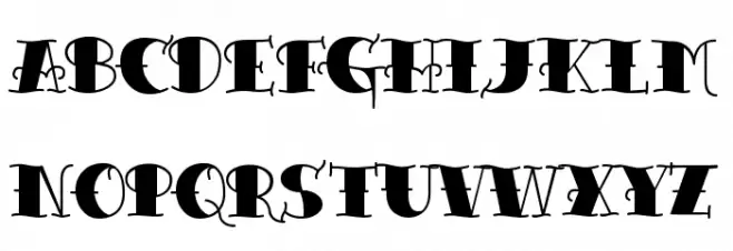 TattooLetteringBlack フォント 大文字