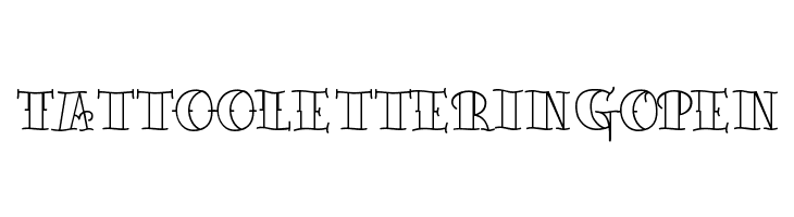 TattooLetteringOpen  Frei Schriftart Herunterladen