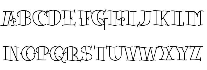 TattooLetteringOpen Font LOWERCASE