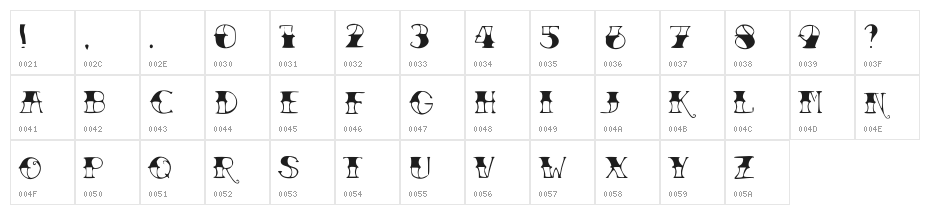 TattooParlor Character Map