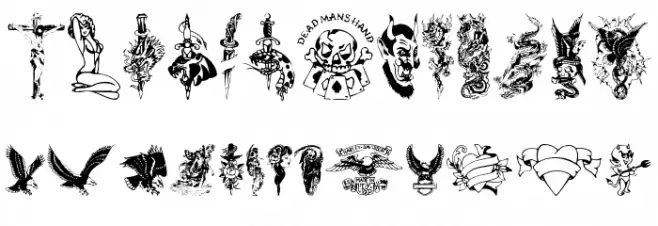 TattooParlour 字体 大写