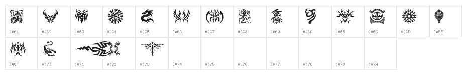 Tattoo Character Map