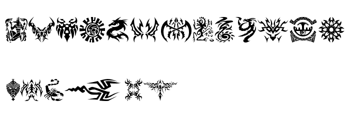 Tattoo Font LOWERCASE