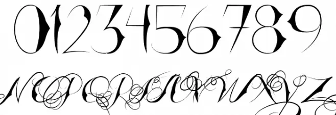 Tattooed Wedding Font OTHER CHARS