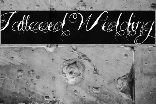 Tattooed Wedding Font examples